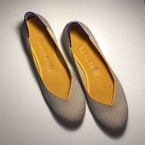 Rothy’s “The Flat” in Yellow/Gray, Size 10 US
